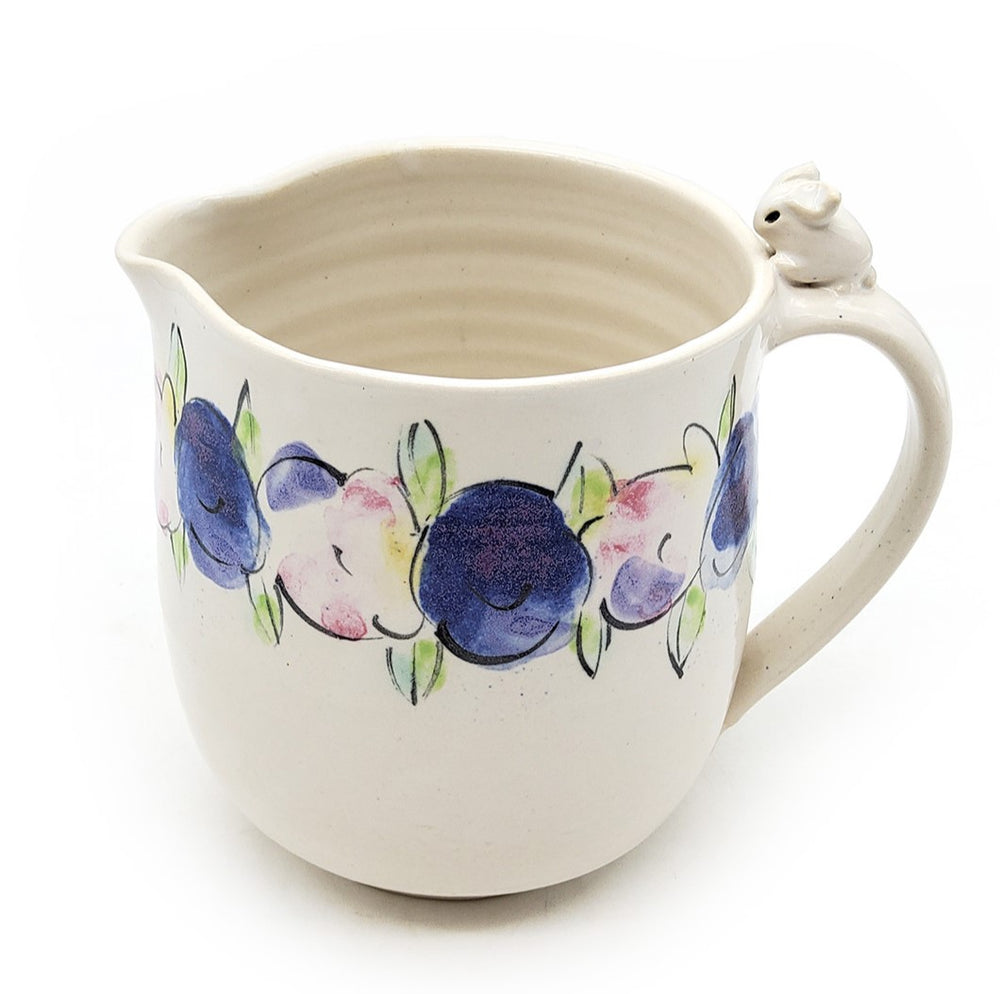 Floral Pitcher With Bunny