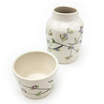 Floral Ceramic Carafe With Cup Lid