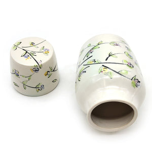 Floral Ceramic Carafe With Cup Lid