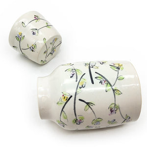 Floral Ceramic Carafe With Cup Lid