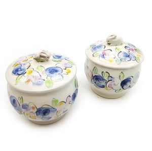 Floral Bunny & Rose Jar