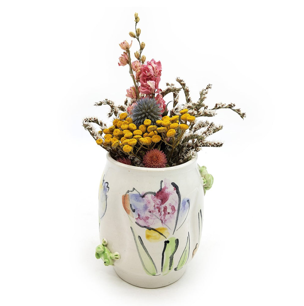 Floral Frog Vase