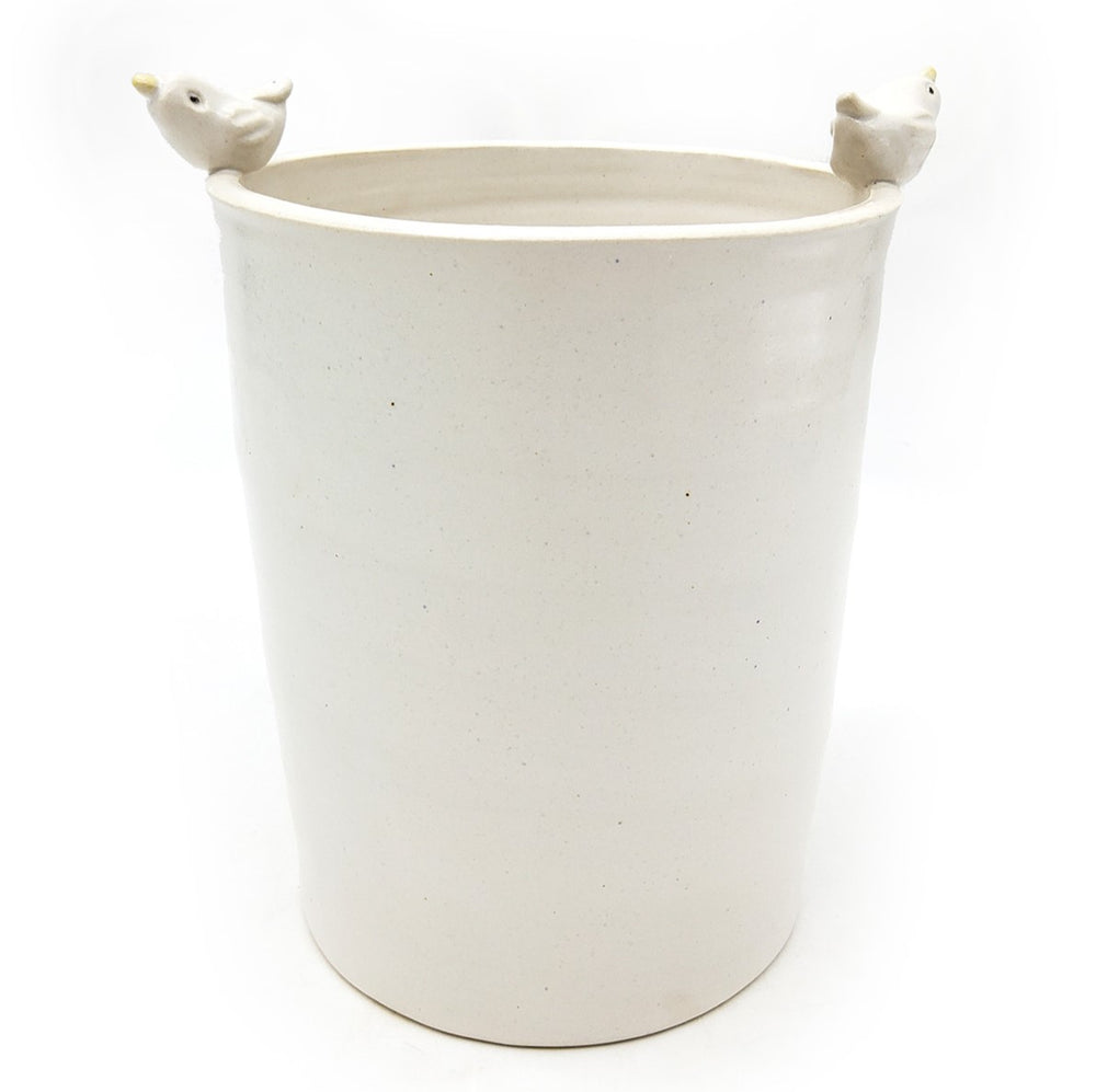 Perching Birds Cylinder Vase