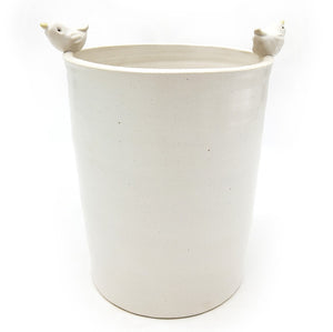 Perching Birds Cylinder Vase