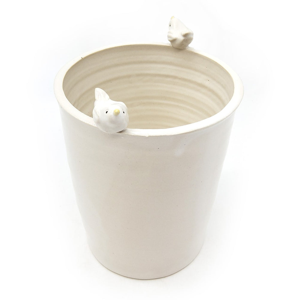 Perching Birds Cylinder Vase