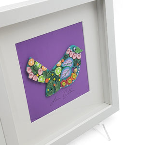 Flowers and Foliage Polymer Clay Bird