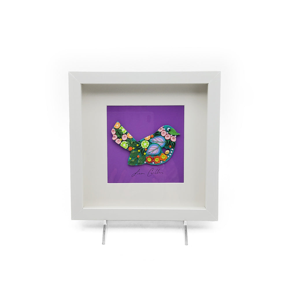 Flowers and Foliage Polymer Clay Bird