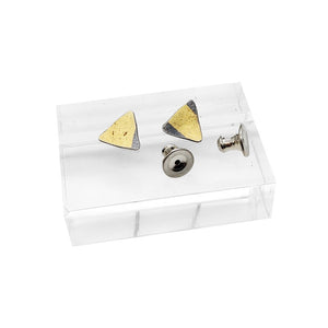 Keum Boo Gold & Silver Triangle Studs