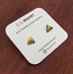 Keum Boo Gold & Silver Triangle Studs