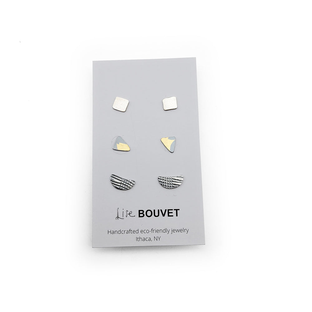 Geometric Studs Three Pairs
