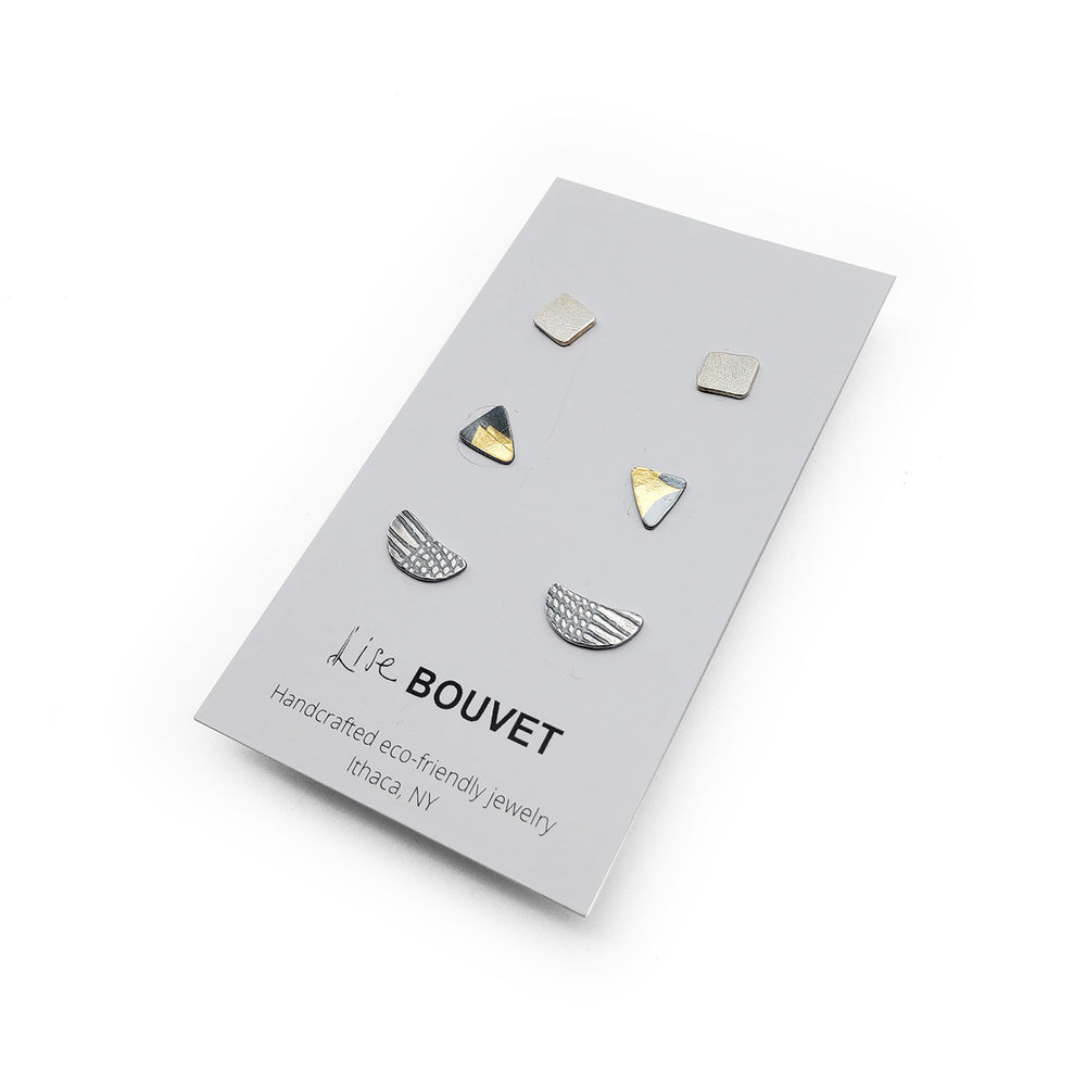 Geometric Studs Three Pairs