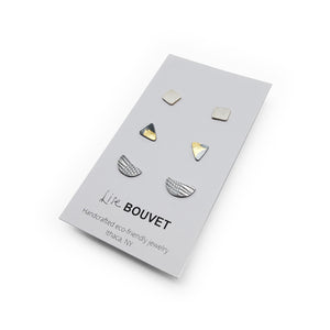 Geometric Studs Three Pairs