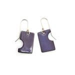 Rectangle Cutout Enamel Earrings