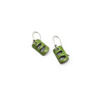 Rectangle Cut Enamel Earrings