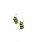 Rectangle Cut Enamel Earrings