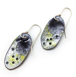 Black & Yellow Punched Enamel Earrings