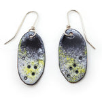 Black & Yellow Punched Enamel Earrings