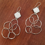 Enamel & Sterling Silver Dangle Earrings