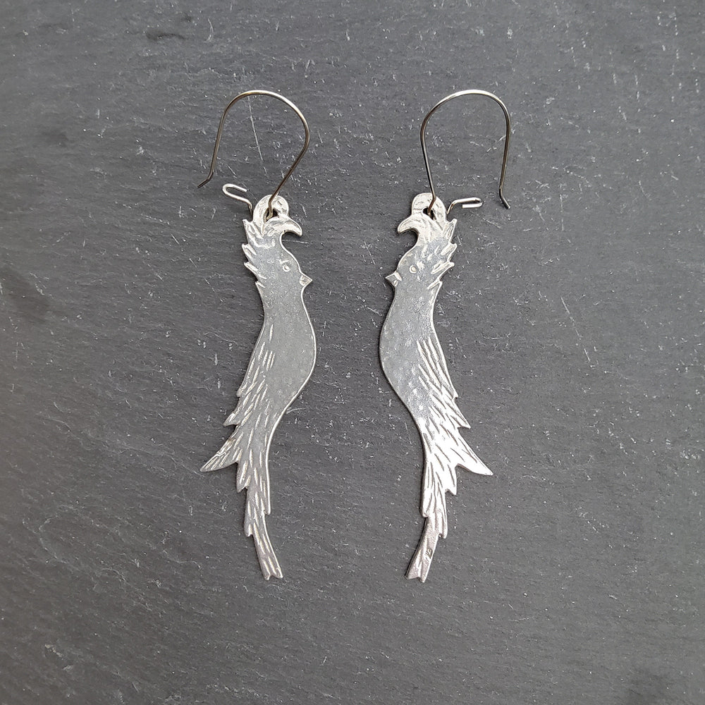 Cockatoo Pewter Earrings