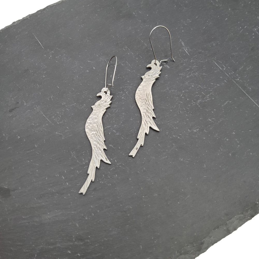 Cockatoo Pewter Earrings