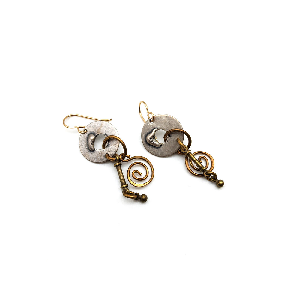 Lock and Key Earrings