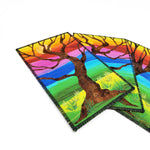 Tree in the Meadow Verticle Fabric Card