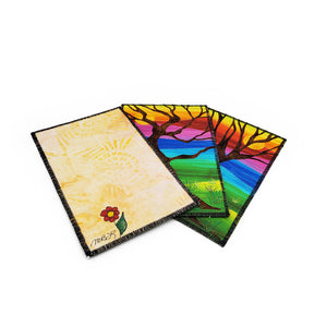 Tree in the Meadow Verticle Fabric Card