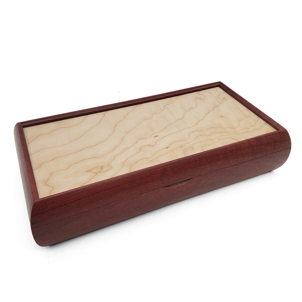 Purpleheart & Quilted Maple Valet Box