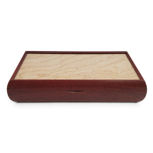 Purpleheart & Quilted Maple Valet Box