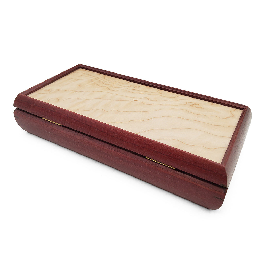 Purpleheart & Quilted Maple Valet Box