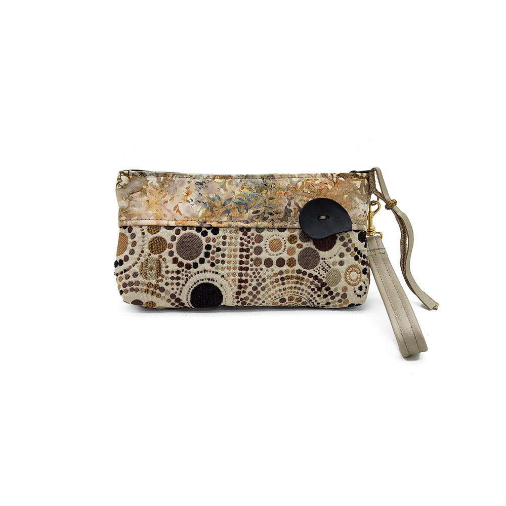 Dots and Leaves Wrist Bag