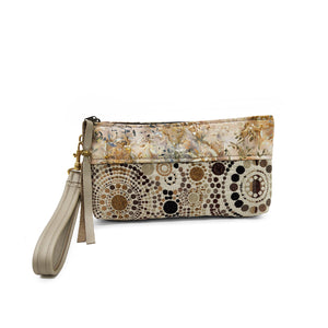 Dots and Leaves Wrist Bag