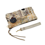 Dots and Leaves Wrist Bag