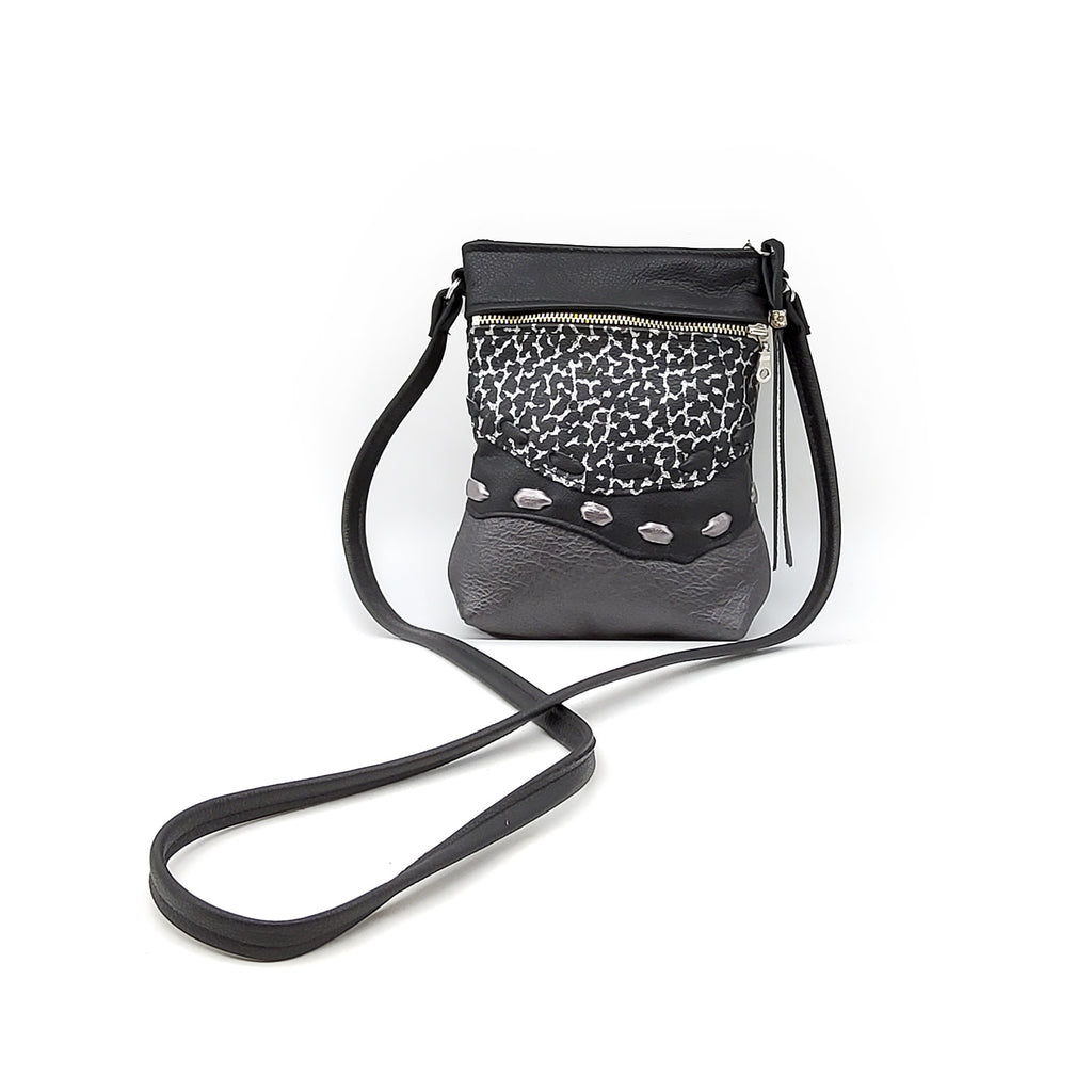 Pat Handwork Black and Silver Pouch – Handwork Ithaca's Artist Cooperative