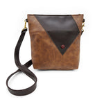 Brown & Tan Vegan Leather Handbag