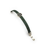 Pentagram Green Cork Leather Bracelet