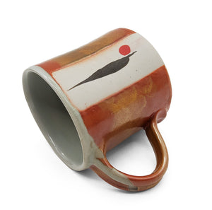 Short Metallic Amber Cat Eye Mug