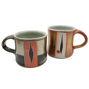 Short Metallic Amber Cat Eye Mug