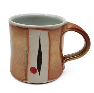 Short Metallic Amber Cat Eye Mug