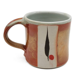 Short Metallic Amber Cat Eye Mug