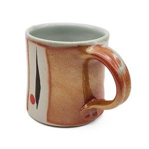 Short Metallic Amber Cat Eye Mug