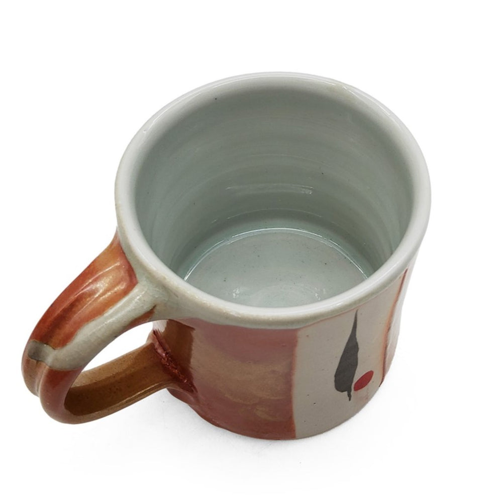 Short Metallic Amber Cat Eye Mug