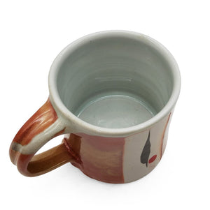 Short Metallic Amber Cat Eye Mug