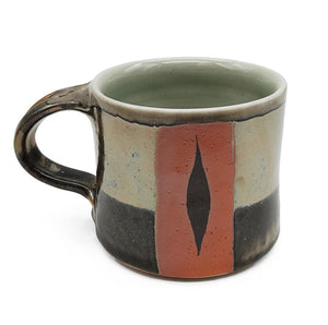 Short Metallic Grey Cat Eye Mug