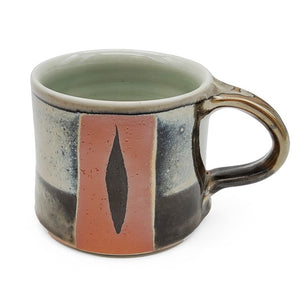 Short Metallic Grey Cat Eye Mug