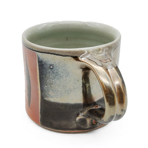Short Metallic Grey Cat Eye Mug