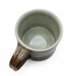 Short Metallic Grey Cat Eye Mug