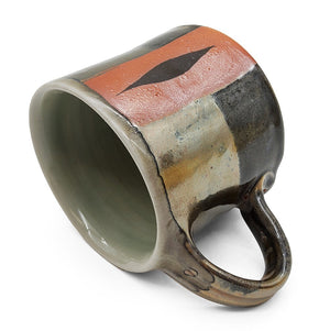Short Metallic Grey Cat Eye Mug