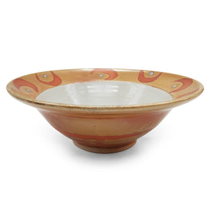 Orange Crescents Wide Serving Bowl