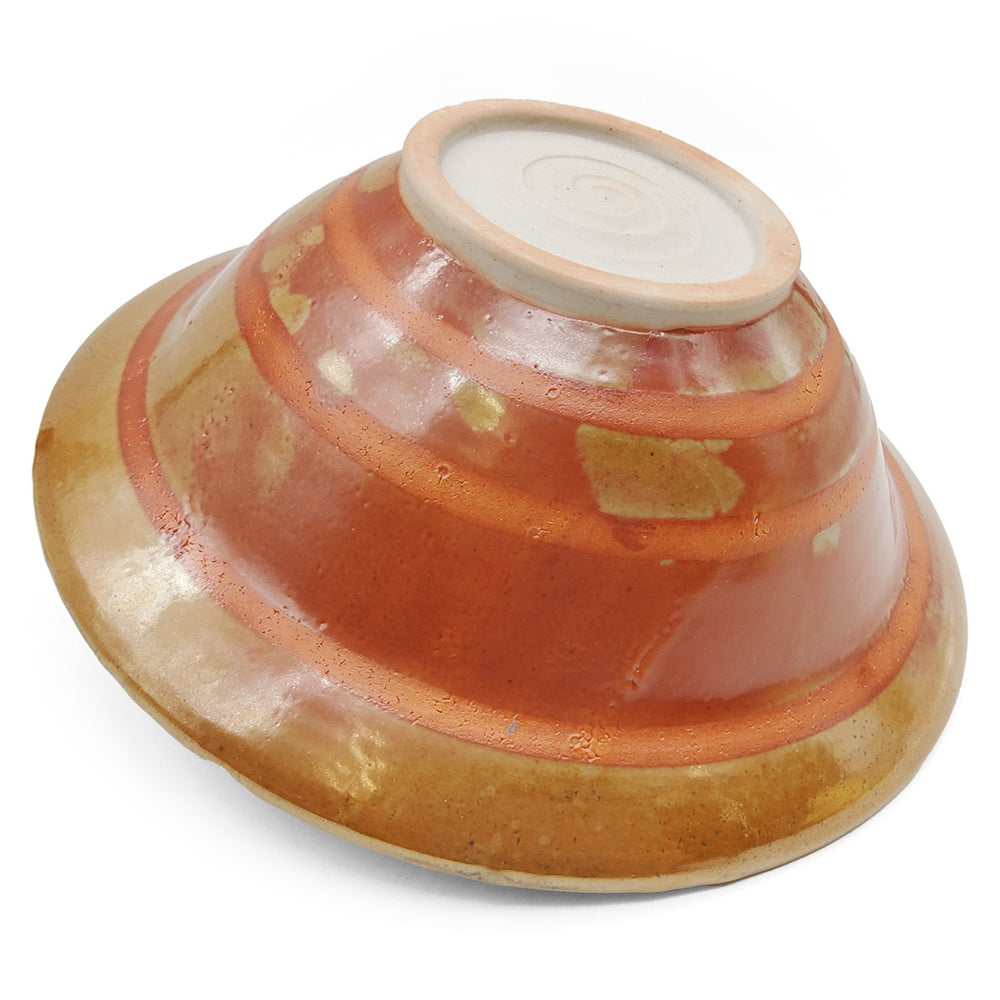 Orange Crescents Wide Serving Bowl